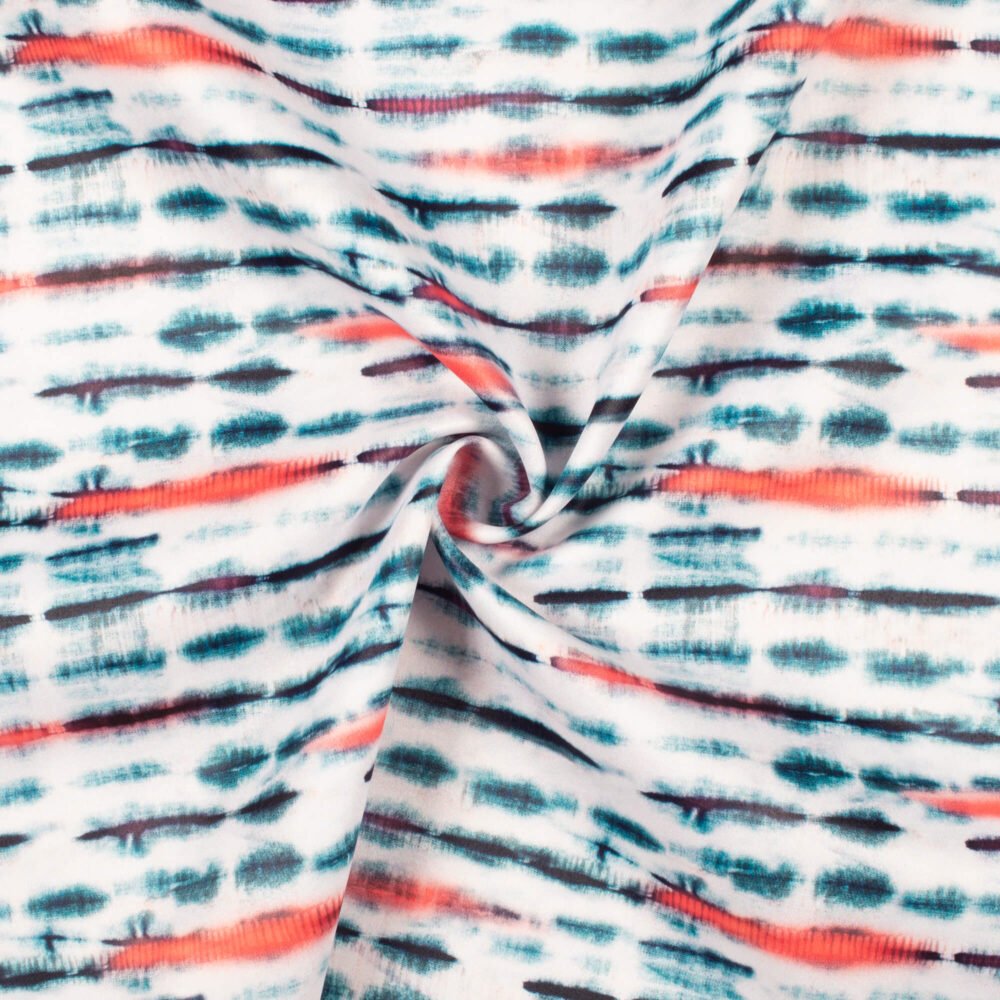 Teal Blue Shiiborii Printed Exclusive Shirting Fabric - Image 2
