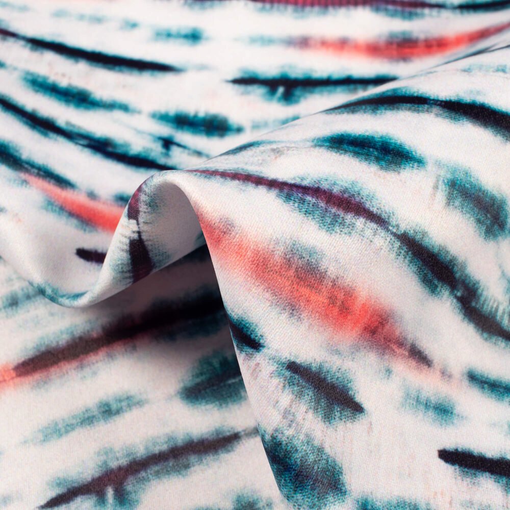 Teal Blue Shiiborii Printed Exclusive Shirting Fabric - Image 3