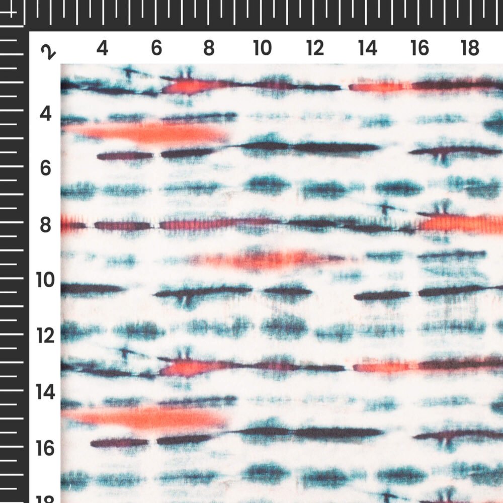 Teal Blue Shiiborii Printed Exclusive Shirting Fabric - Image 4