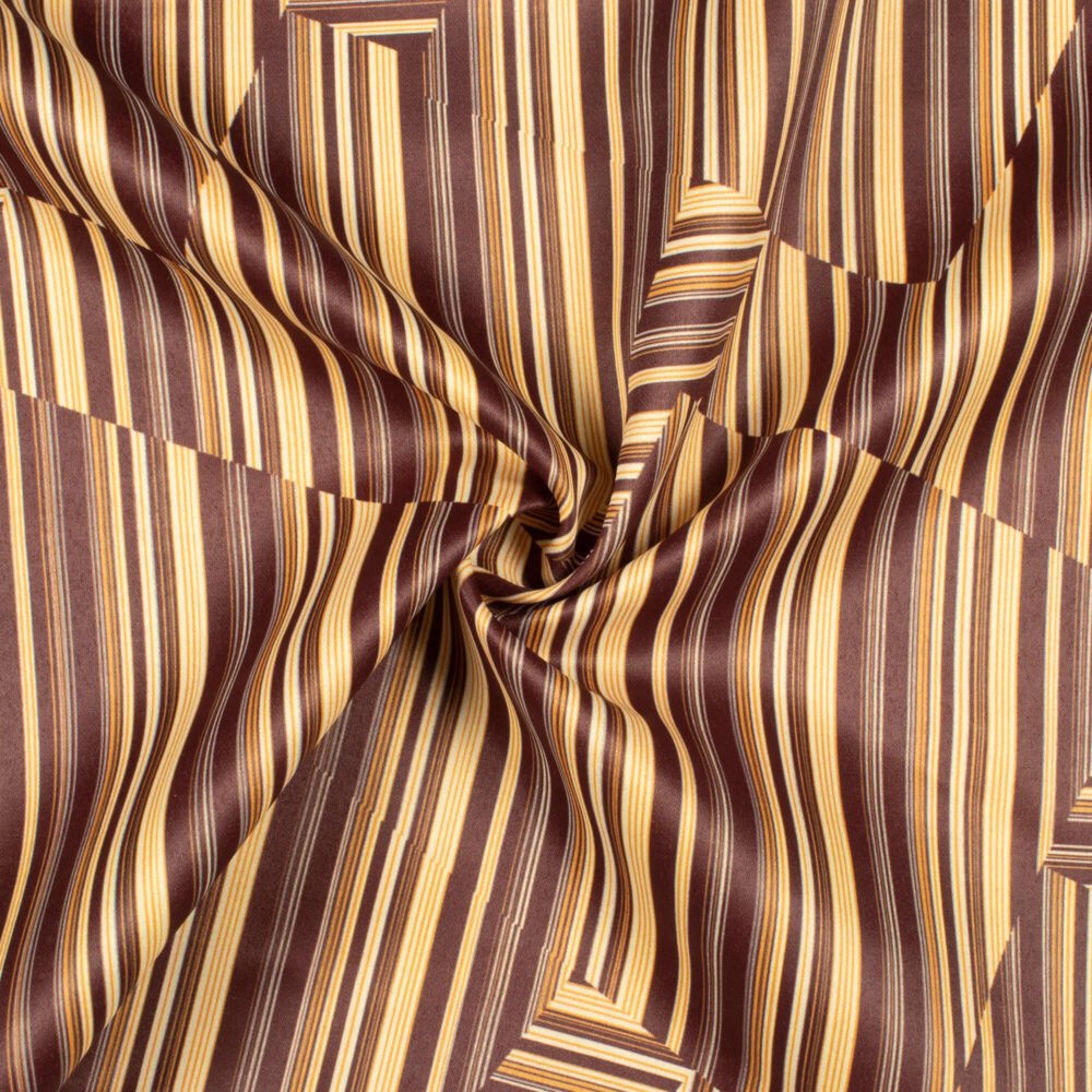 Brown And Orange Printed Exclusive Shirting Fabric - Image 2