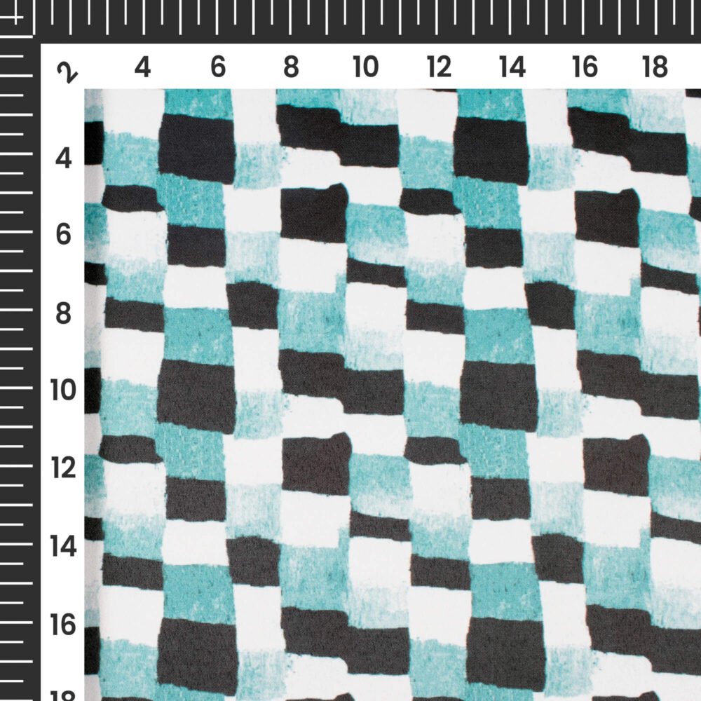 Stone Blue And WhitePrinted Exclusive Shirting Fabric - Image 4