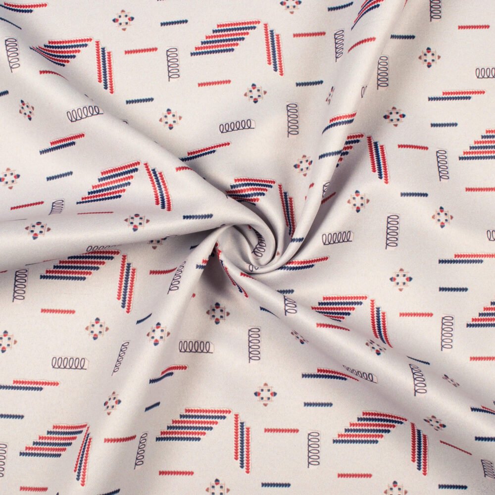 Stone Grey Abstract Printed Exclusive Shirting Fabric - Image 2