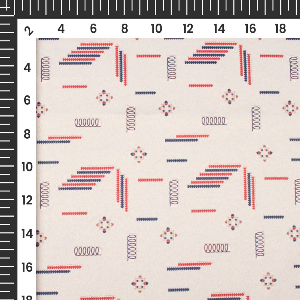 Stone Grey Abstract Printed Exclusive Shirting Fabric - Image 4